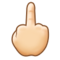 Middle Finger - Light emoji on Samsung
